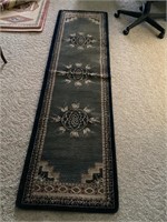 Green/gold dreamcatcher runner rug