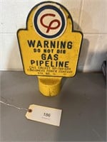 RECLAIMED CAST CONSUMERS PIPLINE SIGN