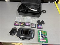 SEGA GAME GEAR WITH GAMES AND CASE