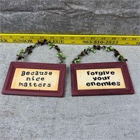 2 Wall Art Signs