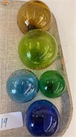 Vintage glass, fishing floats