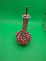 Vintage Fenton cranberry barbers bottle