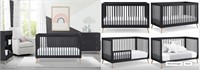 Jordan 4-in-1 Convertible Crib-Midnight Grey