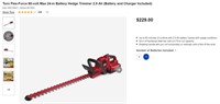 Toro 60V Hedge Trimmer