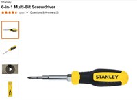 Lot of 6 Stanley 6-Way Screwdrivers