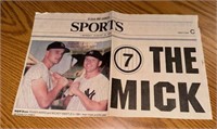 Mickey Mantle & Roger Maris Headline w/ photo
