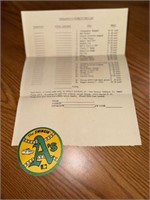Vintage Oakland A's MLB memorabilia