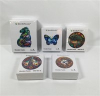 New Lot of 5 Quordle Puzzles Wooden Puzzle