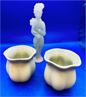 Asian Candle Figurine & 2 Votive Holder