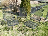 7 Pcs. Wrought Iron Patio Furniture/ 3 Chairs
