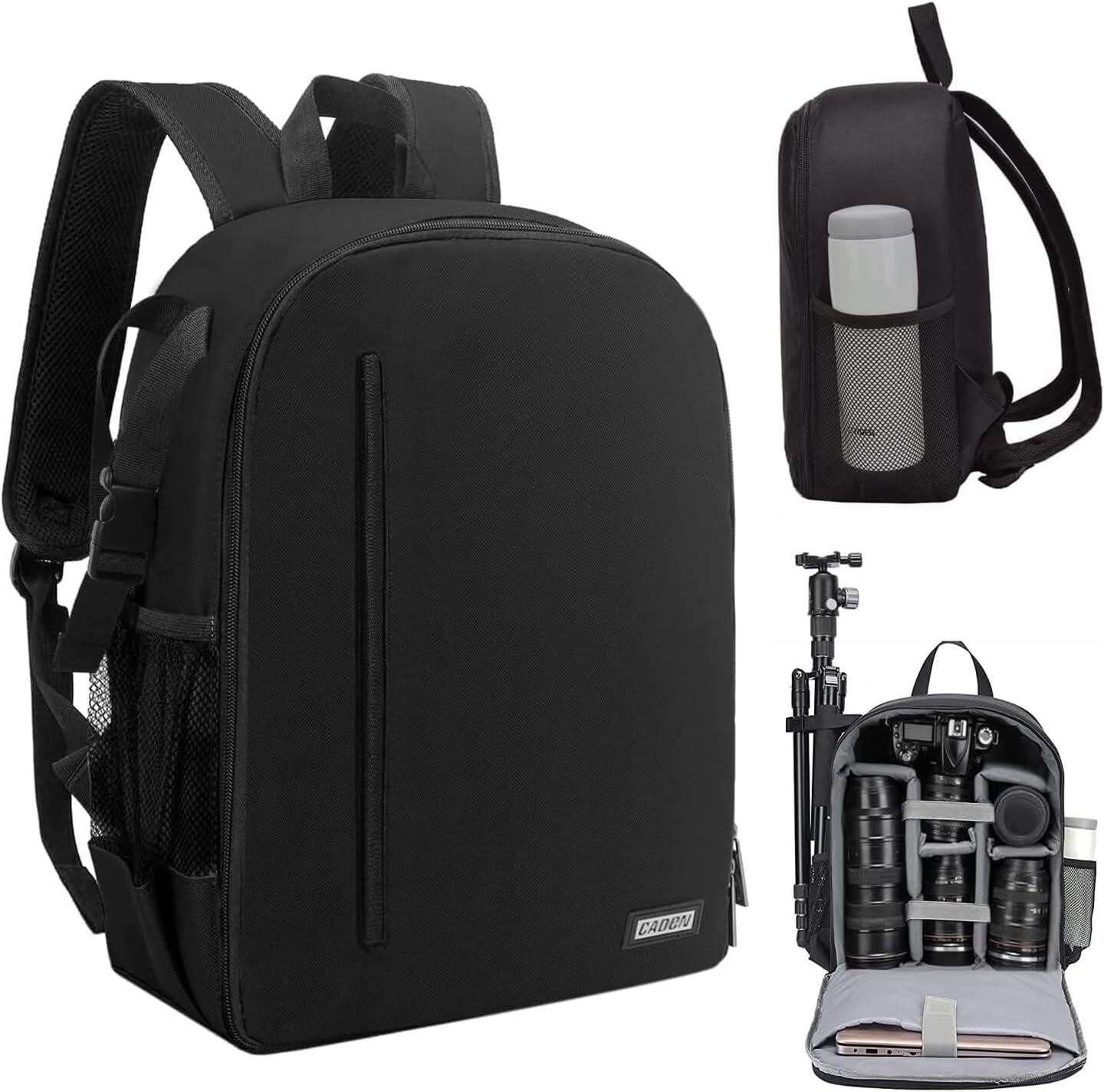 CADeN Backpack for DSLR/SLR  Waterproof  Black