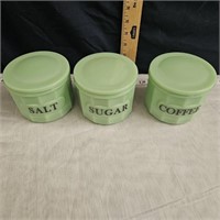 3 pc jadiete coffee, sugar, salt