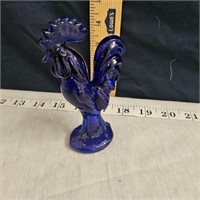 cobalt paper weight rooster