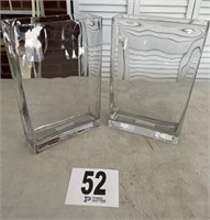 Two glass vases