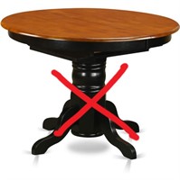 TOP ONLY Round Dining Table Top  42Black&Cherry