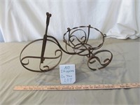 Wrought Metal Tricycle Plant Holder - Yard Art