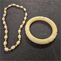beaded necklace & bracelet