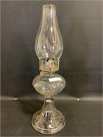 Antique 16 inch oil lamp good condition