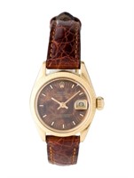 Rolex Datejust 18k Gold Bark Bezel Automatic 26mm