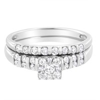 Round .72ct Diamond Engagement Ring Set