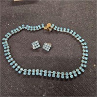 aquamarine necklace & earring set