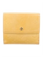 Louis Vuitton Gold Patent Leather Wallet