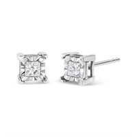 Princess-cut .50ct Diamond Stud Earrings