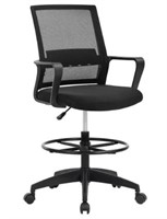 Tall Drafting/Office Chair Mid Back in Black