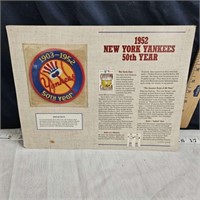 1952 new York Yankees 50th year baseball patch