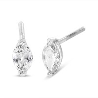 14k Gold Marquise .50ct Diamond Earrings