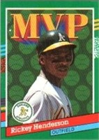 1992 Leaf rickey henderson mvp baseball card #387
