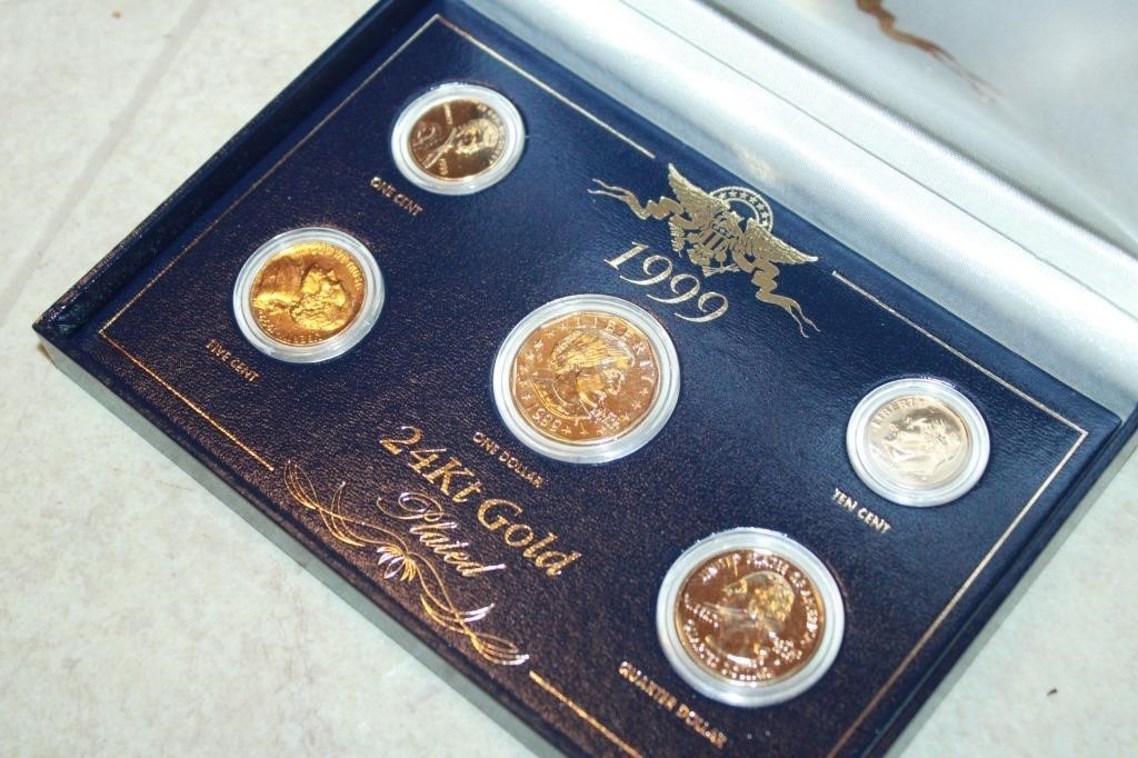 1999 Gold Plated Coin Set