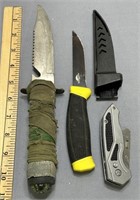 Vintage Survival Knife w/Others See Photos for