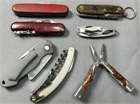 Vintage Folding Knife Lot See Photos for Details