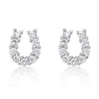 Elegant Round 2.25ct White Topaz Earrings