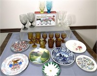Vintage Decor Plates & Glassware See Photos for