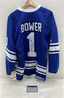 Johnny Bower Signed jersey with COA