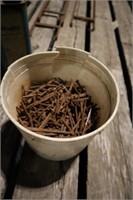 Bucket of Square Nails