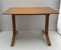 Teak Coffee table 26x17x17H in top has stains