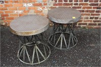 A pair of Metal Tables