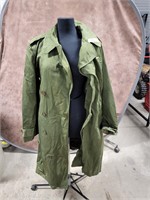 Vintage lined army trench coat
