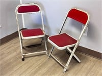 Vintage Hampden Child's Folding Red Chairs