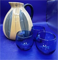 Pitcher & 3 Votive Candle holders