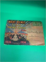 Vintage souvenir postcards night scenes of Texas