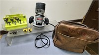 Quality Electric Router w/Bits Nice Tool Lot!