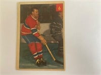 1954-55 Butch Bouchard Parkhurst Hockey Card No.6