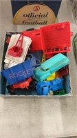 Vintage plastic toy cars and truck lot