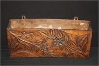 Antique Hand carved Hanging Box 8" x 17" x 3.5"