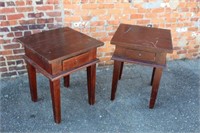 A pair of 1 Drawer End Tables