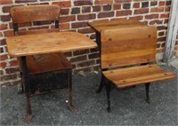 A pair of Antique School Desk